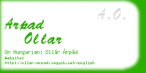 arpad ollar business card