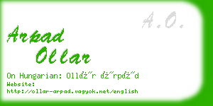 arpad ollar business card